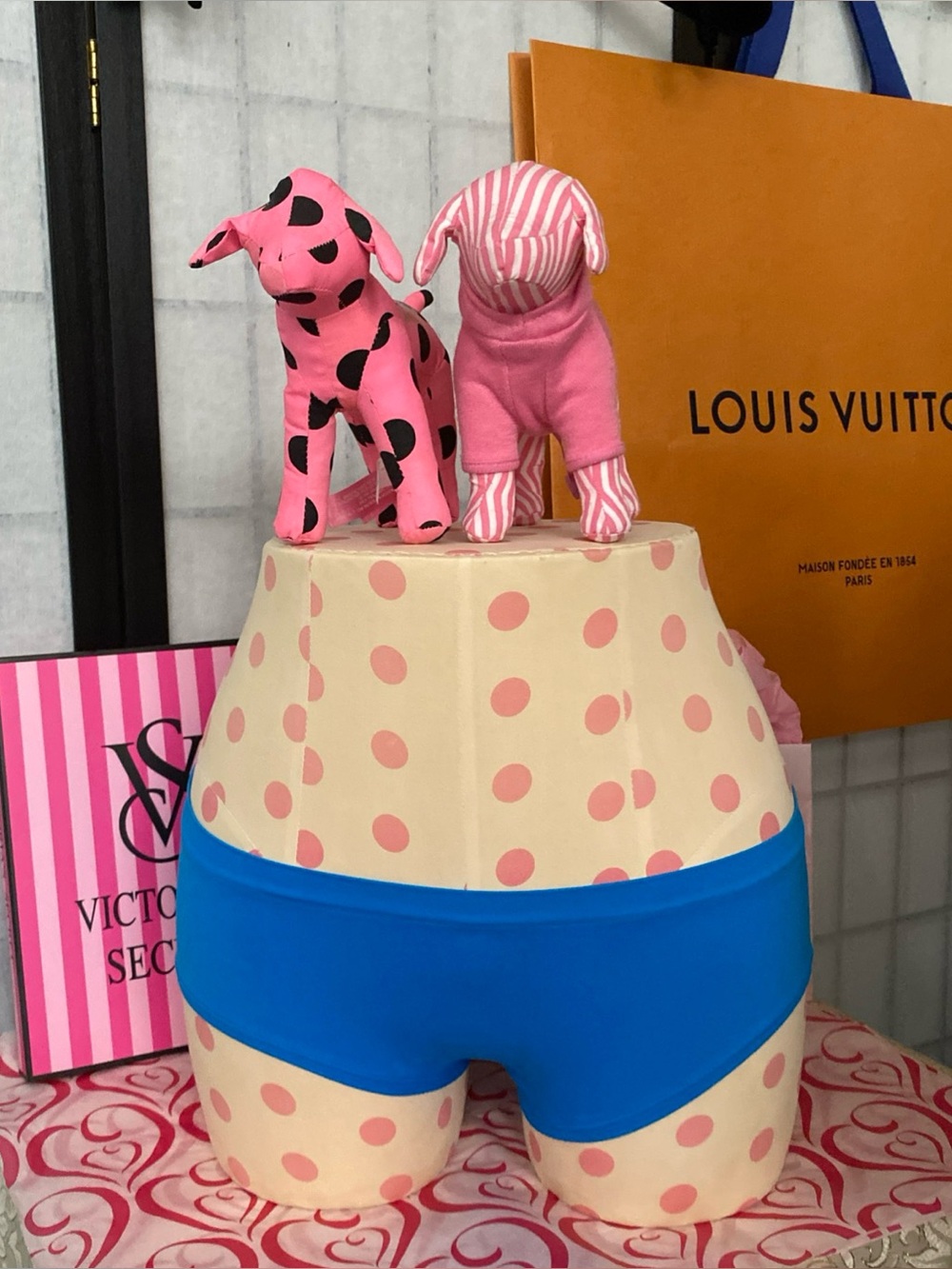 Victoria’s Secret “PINK” Logoed Back NWT ‘23 Wom S Blue Hipster Panty